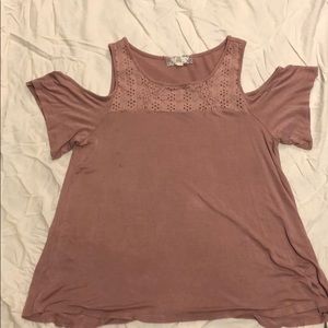 A cute off the shoulder blouse